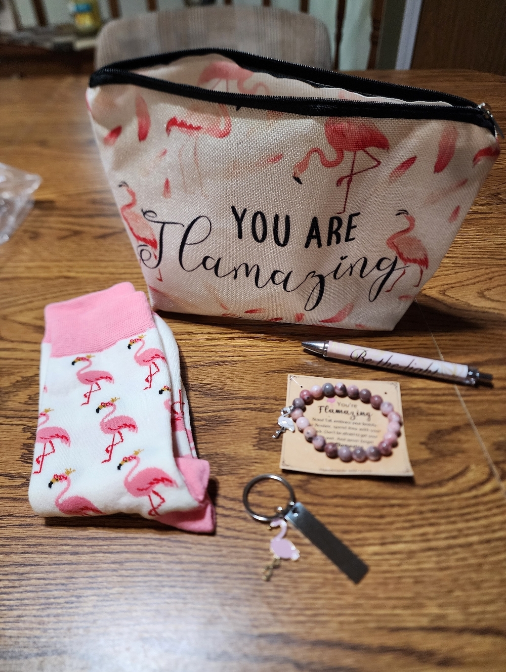 You Are Flamazing Pink Flamingo Accessory Set